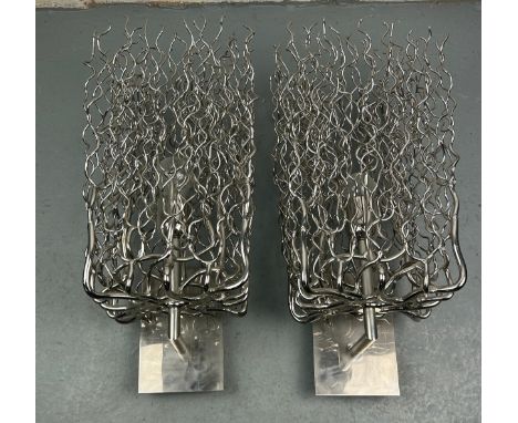 A PAIR OF TWIG DESIGN 'HOLLYWOOD' WALL LIGHTS BY BRAND VAN EGMOND (2) Height: 49cm Width: 20cm Distance to wall: 22cmComes wi