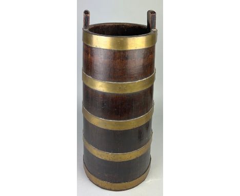 A GEORGIAN DESIGN BRASS STICK STAND 