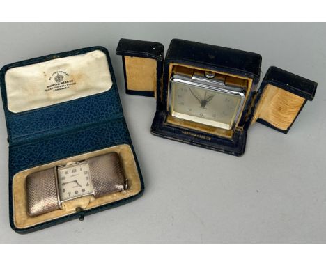 A SILVER MOVADO CHRONOMETER ERMETO SWISS MADE PURSE WATCH, Marked 925 and housed inside a Mappin and Webb leather case. Along