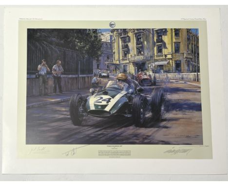 Nicholas Watts (British b. 1947): An unframed limited edition lithograph print entitled 'World Champions 1959' numbered 464/ 
