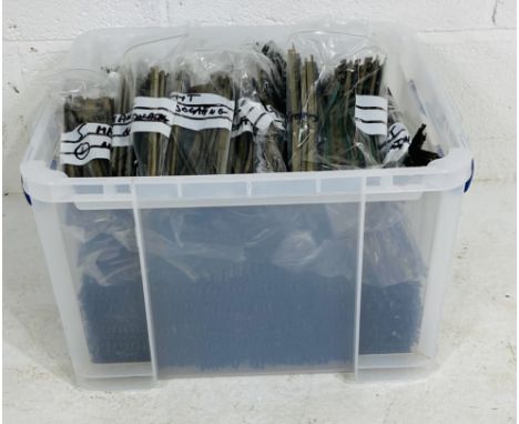 A large selection of Hornby Dublo OO gauge 3-rail track including straight track and manual isolating & non-isolating switch 