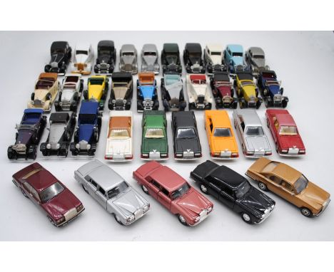 A collection of various die-cast Rolls Royce cars including Yonezawa Toys, Heco Models, Solido, Guisval, Mulliner etc.