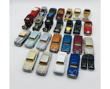 A collection of unboxed Corgi die-cast Rolls Royce cars including Corniche, SIlver Dawn, Sedance de Ville etc