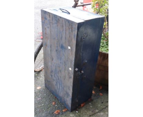 An old tin trunk