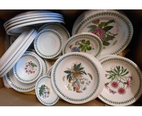 A quantity of Portmeirion Botanic Garden including various sized plates, soup bowls, saucers, etc.