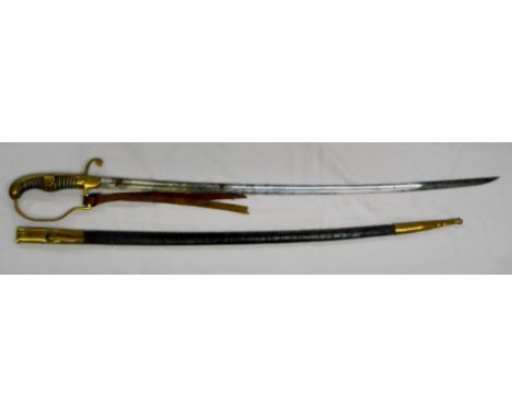 An antique Imperial Prussian M1890 'doves head' sword and scabbard