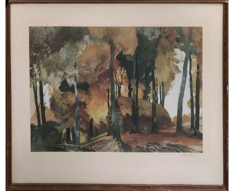 SIR WILLIAM RUSSEL FLINT, PRA, (1880-1968) 'Woodland', lithograph, signed in pencil, framed. 