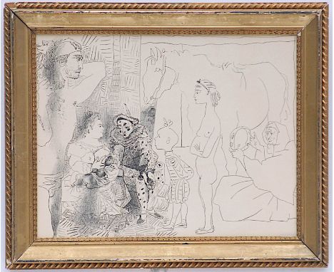 PABLO PICASSO 'Nude with Horse', 1959, lithograph, ref: rare Cincinnati suite, printed by Young &amp; Klein, 26cm x 34cm, fra