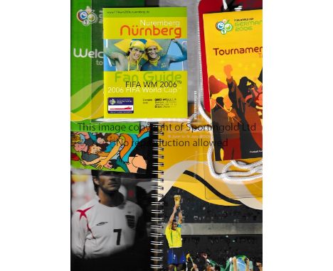 2006 WORLD CUP GERMANY       A miscellany including Gillette Media statistics Book, FIFA Media Guide, Welcome to Germany, Nur