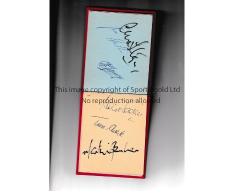 MANCHESTER UNITED AUTOGRAPHS 1970's     An official Manchester United "The Red Devils" autograph book with 17 hand signed aut