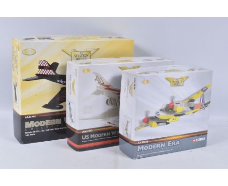 THREE BOXED CORGI AVIATION ARCHIVE COLLECTORS SERIES 1:72 SCALE LIMITED EDITION DIECAST MODEL MILITARY AIRCRAFTS, to include 