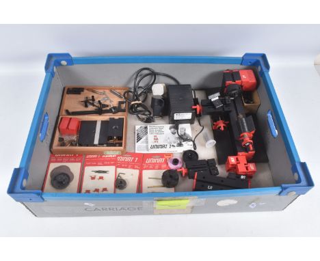 A MODEL MAKER'S LATHE, Unimat I Multipurpose Lathe Tool, complete with all fixtures and fittings, plus instructions as purcha
