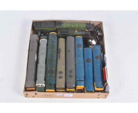 A OO GAUGE LOCOMOTIVE SCRAP YARD, to include Jouef class 40, Lima class 55, assorted Hornby locomotives, all with damage and/