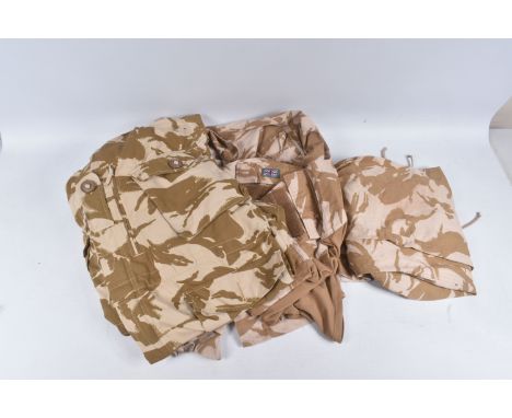 SEVERAL ITEMS OF BRITISH ARMY DESERT UNIFORM ITEMS FROM THE 2ND GULF WAR PERIOD, ALL ORIGINAL to include Lightweight Tropical