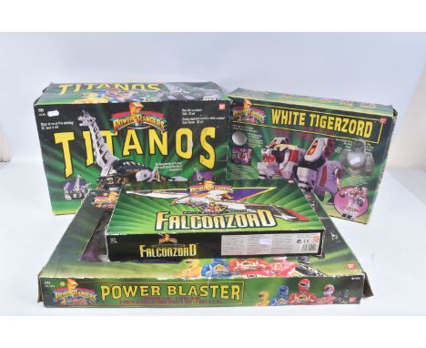 FOUR BOXED 1990'S BANDAI POWER RANGERS MODELS, to include a Titanos, reference 2240, unsure if complete, with instructions, t