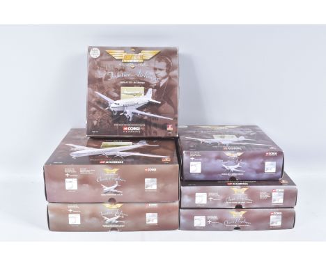 SIX BOXED CORGI AVIATION ARCHIVE 1:144 SCALE FIRST ISSUE FRONTIER AIRLINERS LIMITED EDITION DIECAST MODELS, to include two Do