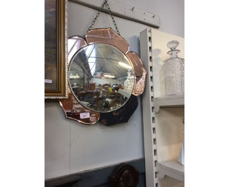 ART DECO MIRROR PIECE MISSING, D46CM    R