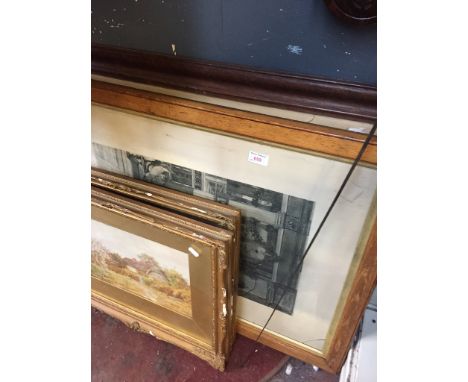 TWO ENGRAVINGS AND A FRAME     R