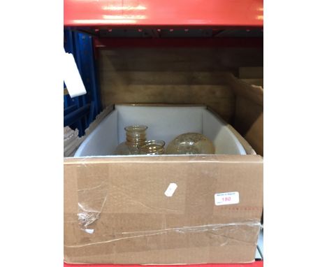 BOX OF GLASS LAMP SHADE