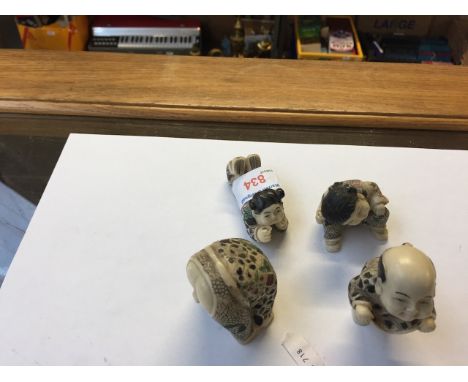 FOUR REPRO NETSUKE    C
