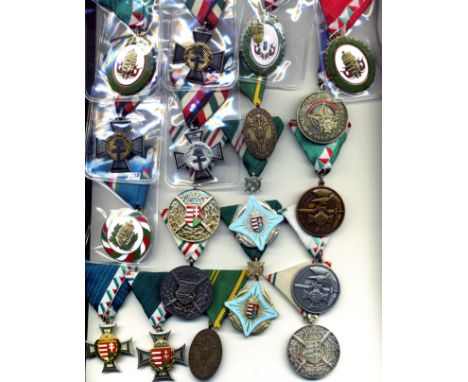 Hungarian Republic, 1956 Hungarian Freedom Crosses (3), comprising neck badges, black, green and white enamel; 1956 Associati