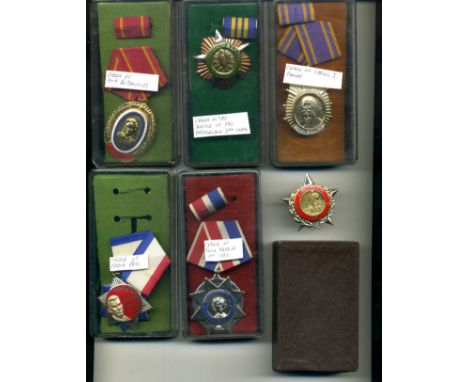 Cuba, Miscellaneous Orders (5), Order of Service to the Fatherland, third class breast badge, in silver, borne, gilt and gree