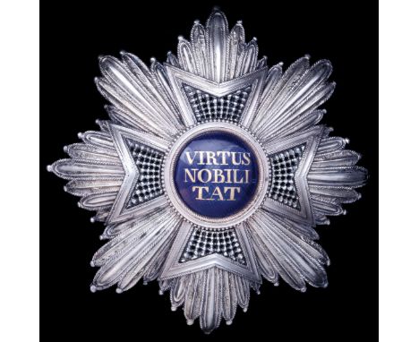 *Netherlands, Order of the Netherlands Lion, Grand Cross breast star, by C.M, Klötzer, Dresden, early 19th century, in gilt, 