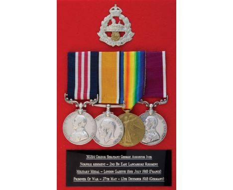 *A Great War M.M. and Long Service Group of 4 awarded to C.Q.M.S. George Augustus Ives, ‘C’ Company, 2nd Battalion East Lanca