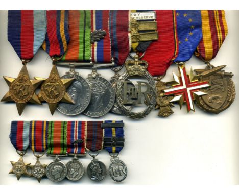 A Second World War Group of Nine, all unnamed, 1939-45, Africa Star, Defence and War Medal, last with oak leaf, Coronation 19