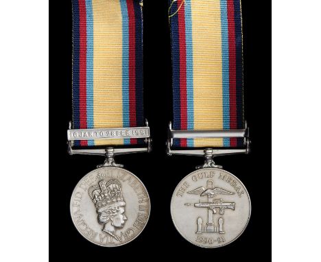 *Gulf 1990-91, 1 clasp, 16 Jan to 28 Feb 1991 (45105 Pte R E Barosen Normedcoy); with Norway, Innsatsmedaljen 1991; Saudi Ara