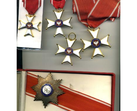 Poland, Republic (1918-1939), Order of Polonia Restituta, Officer’s Fourth Class breast badge in gilt metal and enamels, and 
