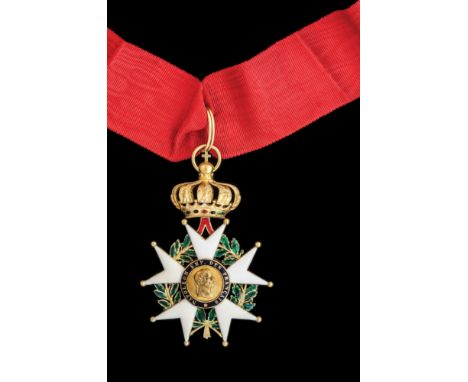 *France, Légion d’Honneur, Second Empire, Commander’s neck badge, in gold and enamels, width 58mm, enamel to limbs repaired, 