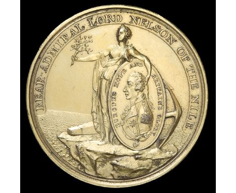 *Davison’s Medal for the Battle of the Nile, 1st August 1798, in copper-gilt (as awarded to petty officers), 47mm (BHM 447; E