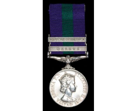 *The General Service Medal with 2 clasps awarded to Trooper Alexander George (‘Ben’) Bembridge, ‘A’ Squadron, 22 Special Air 