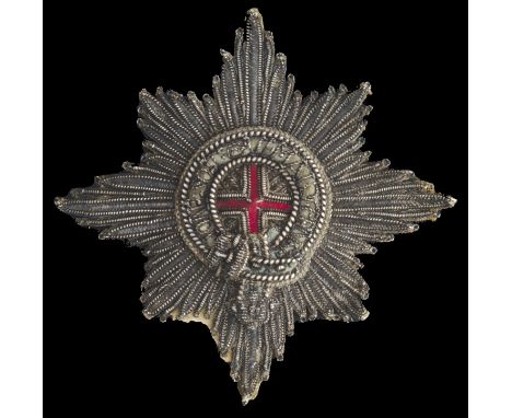 *The Most Noble Order of the Garter (K.G.), an 18th century Knight’s bullion and cloth Star, the rays of the star covered wit