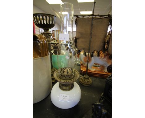 Opaque Glass Oil Lamp