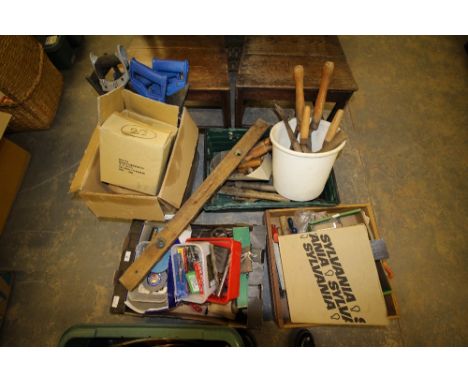4 boxes of Fixings Tools etc