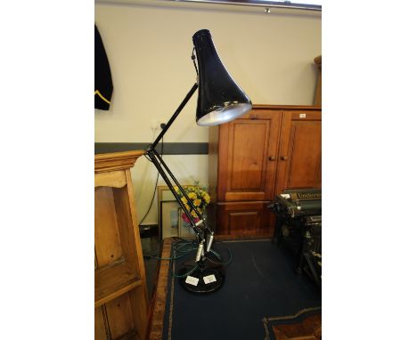 Black Finish Herbert Terry Anglepoise Lamp with Plaque