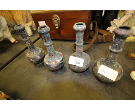 4 Cloisonne Enamel Vases (one A/F)