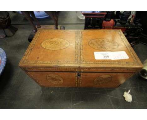 19th Century Inlaid Tea Caddy (A/F)