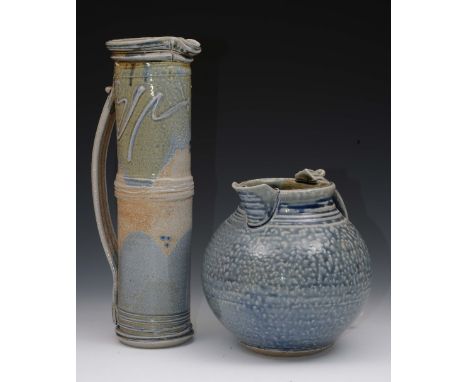 Barry Huggett (British, 20th Century) Jug and pitcher, each impressed potter's seal 19cm and 34cm high respectively (2)