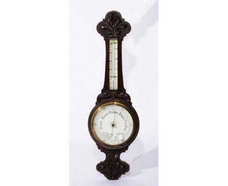 A Victorian oak wall barometer 85cm