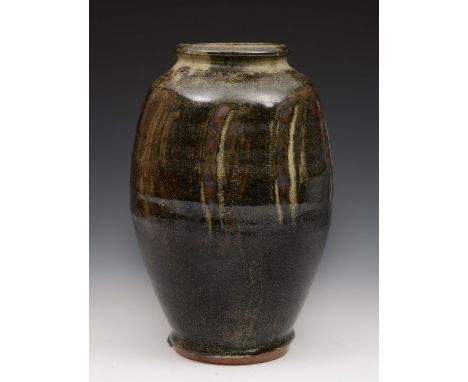 Mike Dodd (British, b.1943) Vase, tenmoku decoration, 27cm high