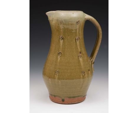 Phil Rogers (British, b.1951) Jug, stamped motifs, impressed potter's seal, 26cm high