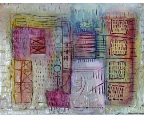 Claire Wren (British, Contemporary) Cathedral Series I, Cathedral Series II, Cathedral Series III, Cathedral Series IV, mixed