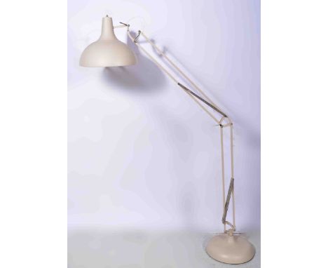 Floor standing angle poise lamp, height as assembled 185cm.
