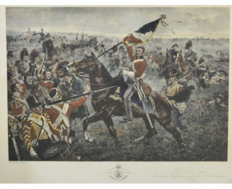 After J E Beadle, Captive Eagle, hand coloured print, 44cm x 58cm.