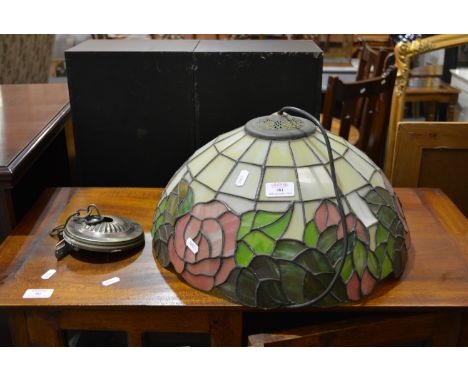 Reproduction Tiffany style centre light fittings, diameter 46cm.