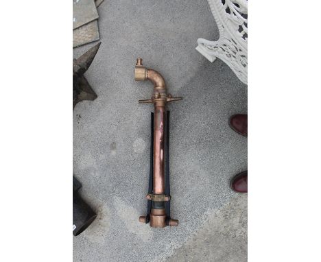 Brass and copper fire engine accessory pressure valve 100cm long 