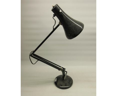 C20th black 'Anglepoise Lighting Ltd' Anglepoise lamp, makers mark and British kite mark, Total H 83cm 